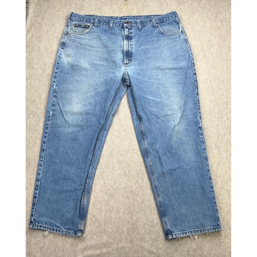 Carhartt Jeans Mens 46x30 Relaxed Fit Blue Workwear Streetwear Gorpcore Rugged